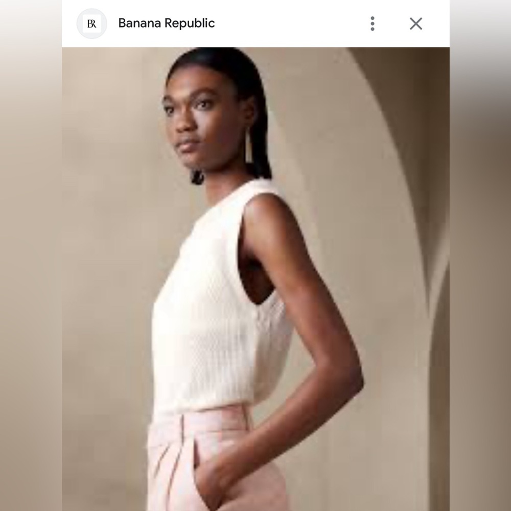 NWT sold out Eliza linen blend muscle tank size L